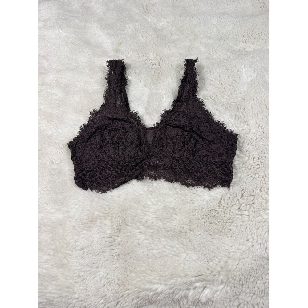 Aerie Brown Lace Bralette | Floral Lace | Size M